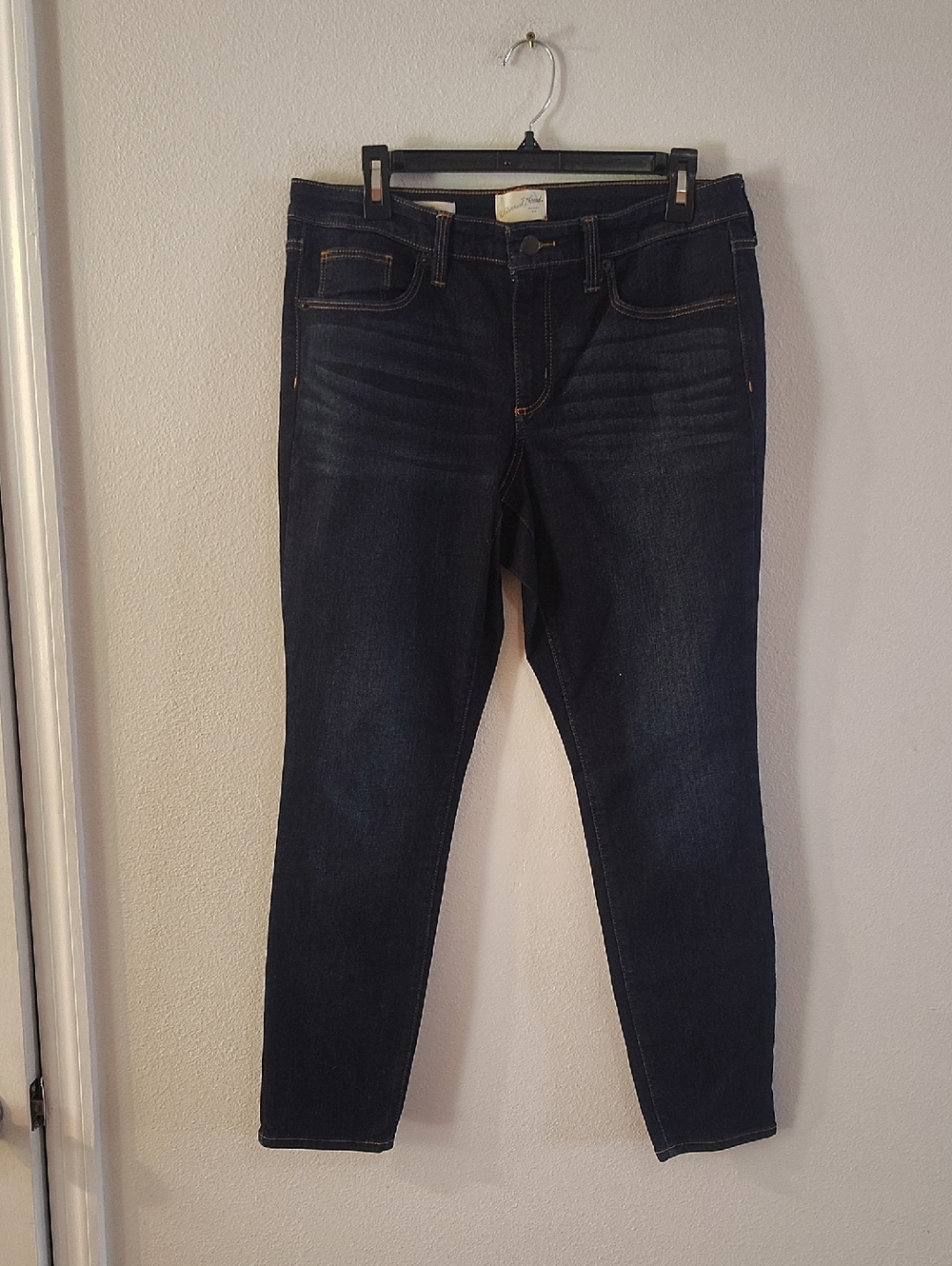 Universal Thread Mid Rise Skinny Jeans Dark Indigo Blue‎ Denim Mens 12/31R